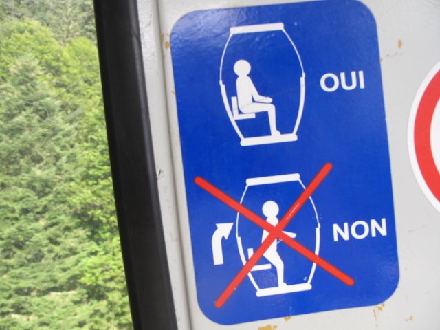 Sign on Le Petit Train Jaune,  French Pyrenees