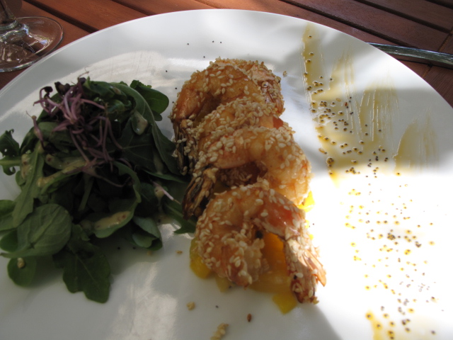 Sesame crusted shrimp