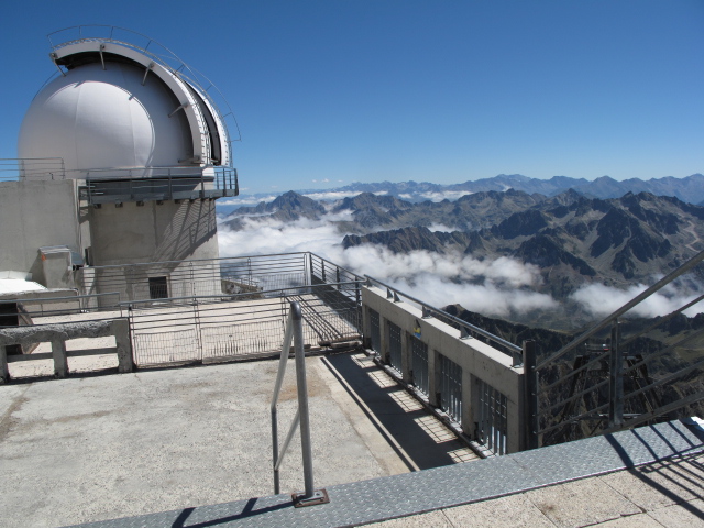 One of the smaller telescopes atop Pic du Midi