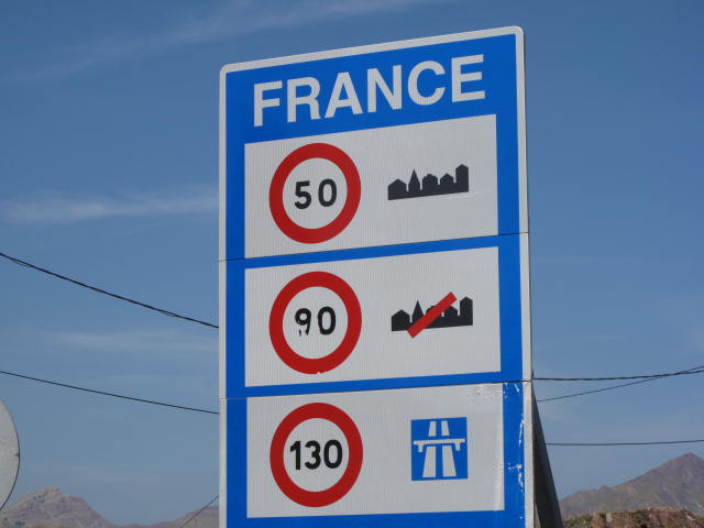 Entering France near the Somport Tunnel