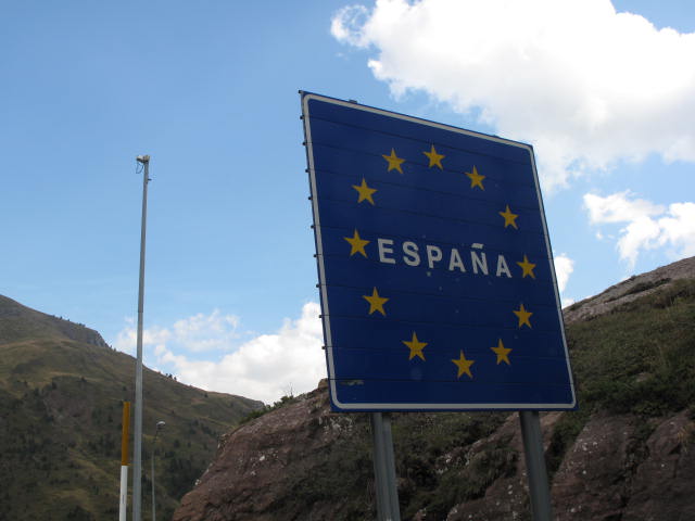 Entering France by the Somport Tunnel