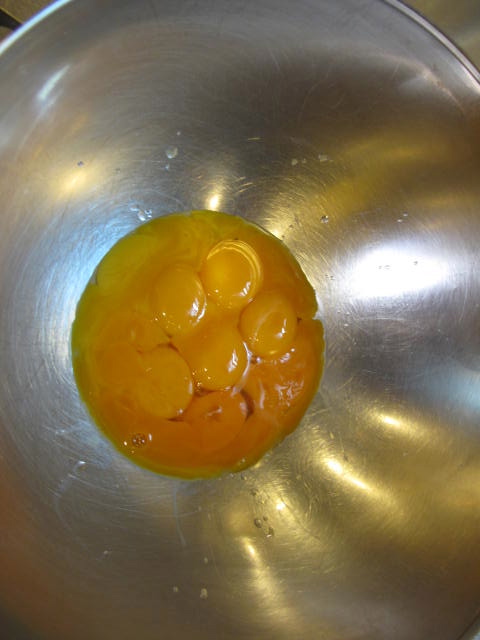 Egg yolks preparing to be transformed!