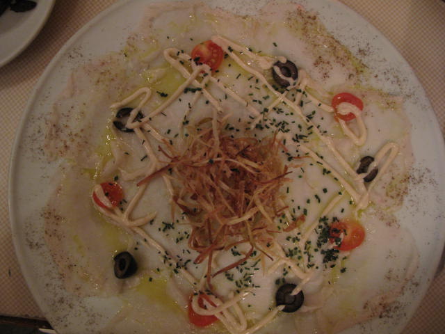 Swordfish carpaccio